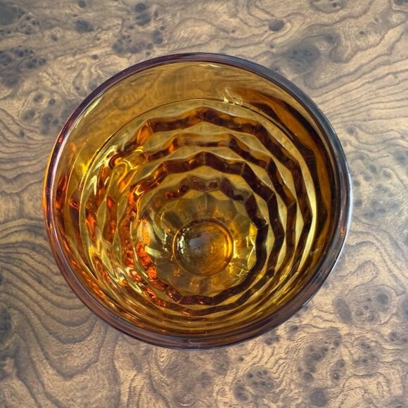 Vintage Colony Whitehall Amber Footed Tumbler 4-3/8" Glassware - Picture 5 of 8